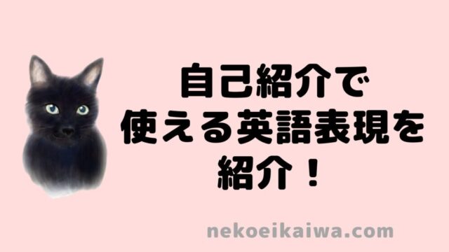 英語で自己紹介 日常英会話 ビジネスで使える頻出フレーズを紹介 ねこ英会話